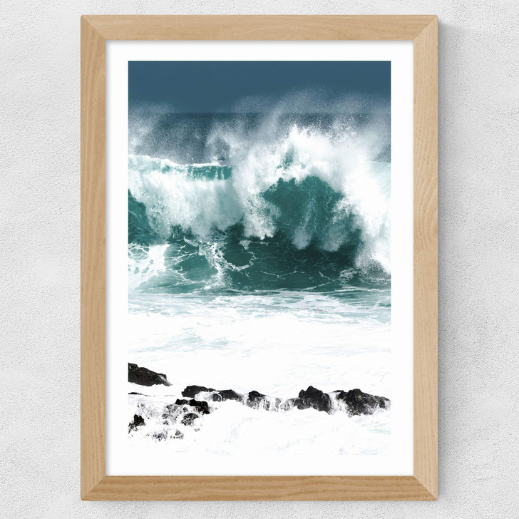 Rolling Waves Wide Oak Frame
