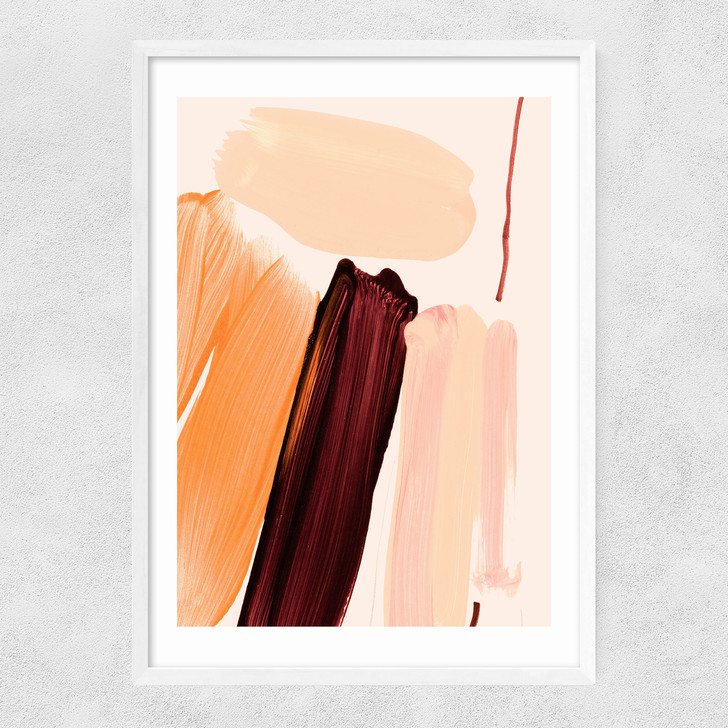 Minimalist Painting IV Narrow White Frame