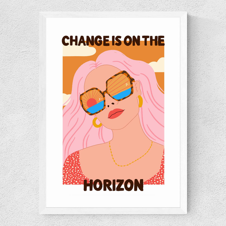 Change Is On The Horizon Medium White Frame Change Is On The Horizon Medium White Frame
