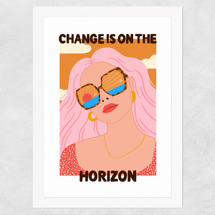 Change Is On The Horizon Wide White Frame Change Is On The Horizon Wide White Frame