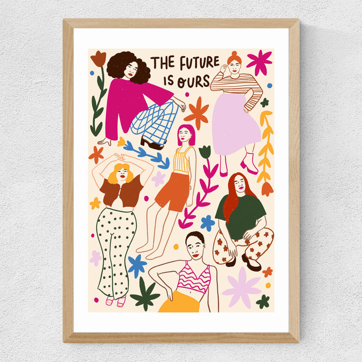 The Future Is Ours Medium Oak Frame The Future Is Ours Medium Oak Frame