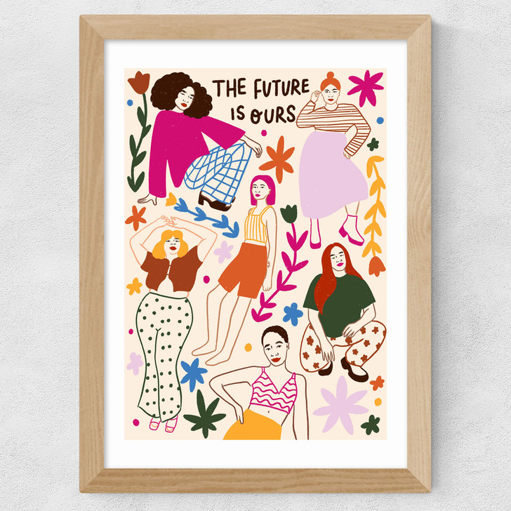 The Future Is Ours Wide Oak Frame The Future Is Ours Wide Oak Frame