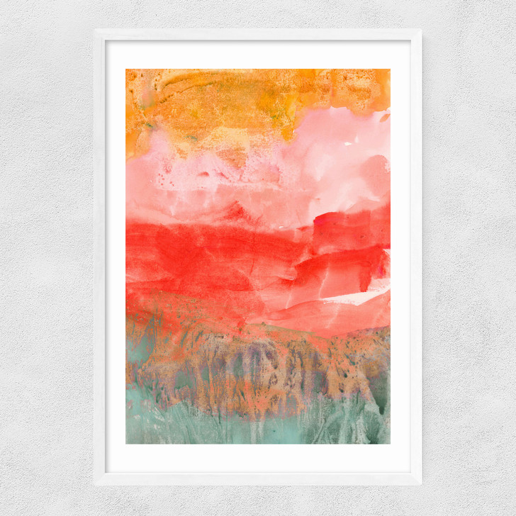 Coral Horizon Narrow White Frame Coral Horizon Narrow White Frame