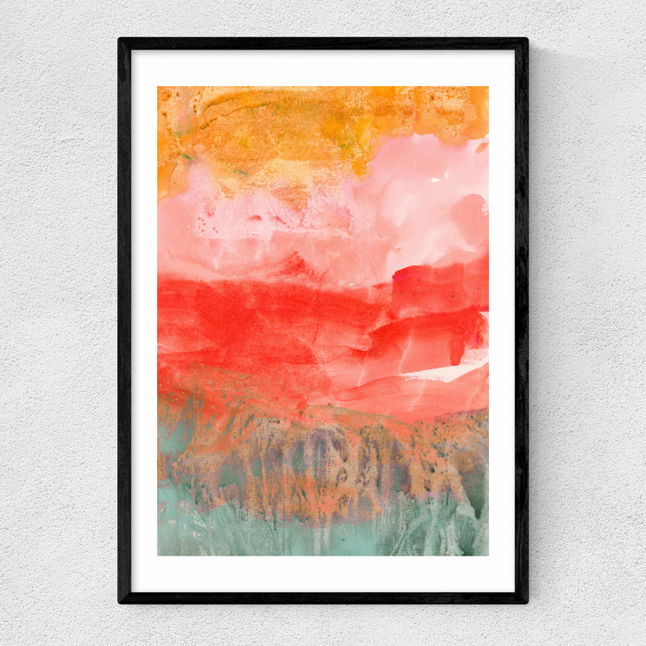 Coral Horizon Narrow Black Frame