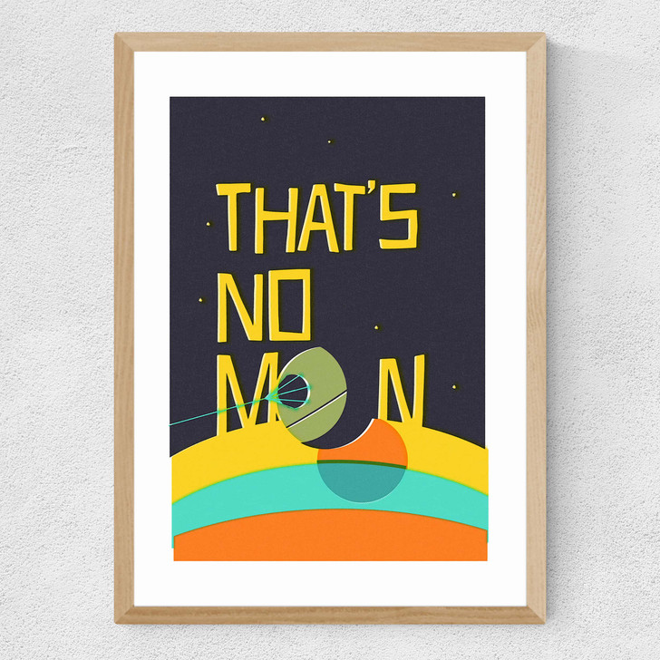 That's No Moon Medium Oak Frame