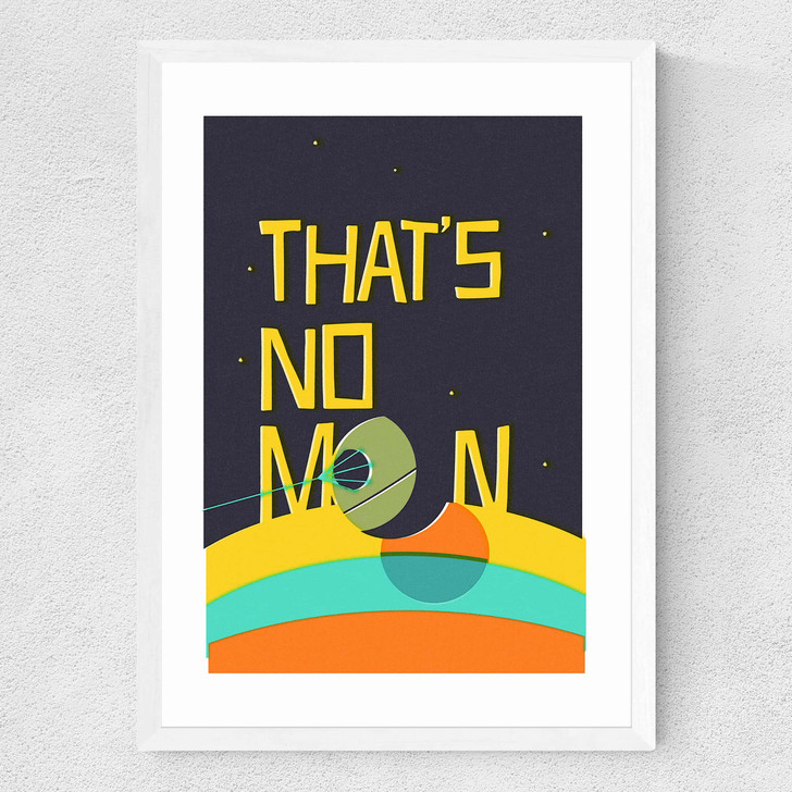 That's No Moon Medium White Frame