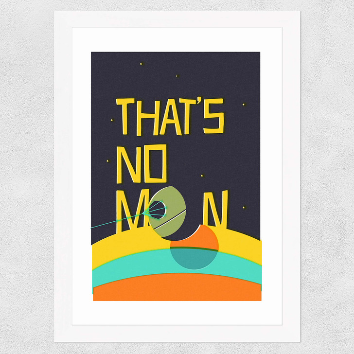 That's No Moon Wide White Frame