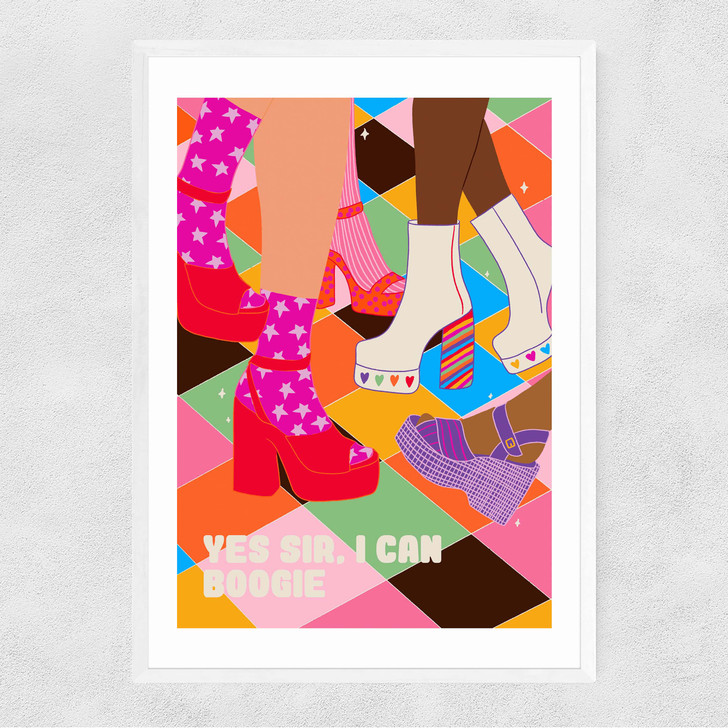 Boogie Dancefloor Narrow White Frame Boogie Dancefloor Narrow White Frame