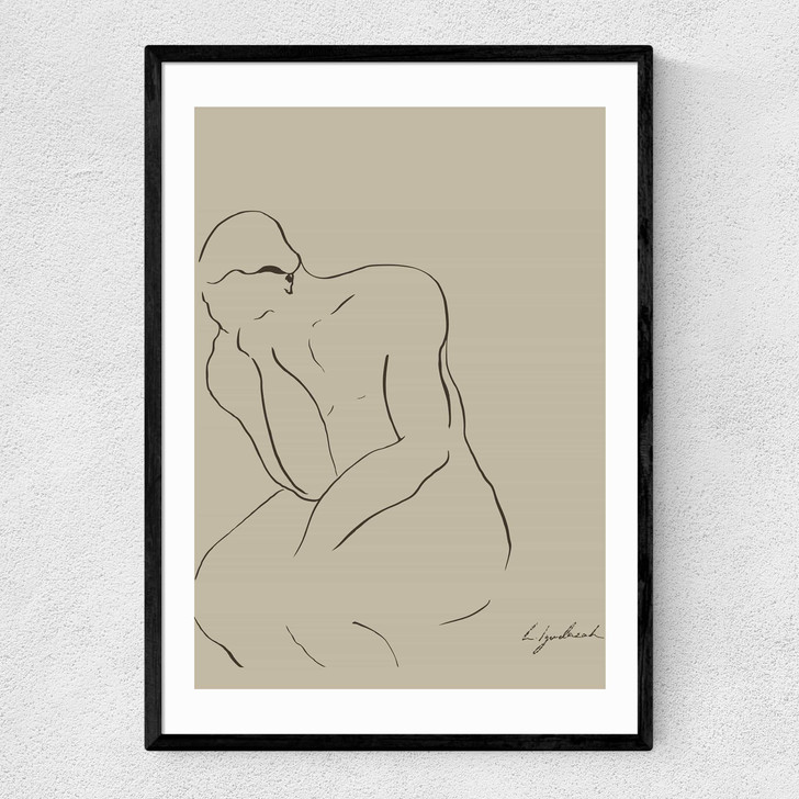 Thinking Man Narrow Black Frame Thinking Man Narrow Black Frame