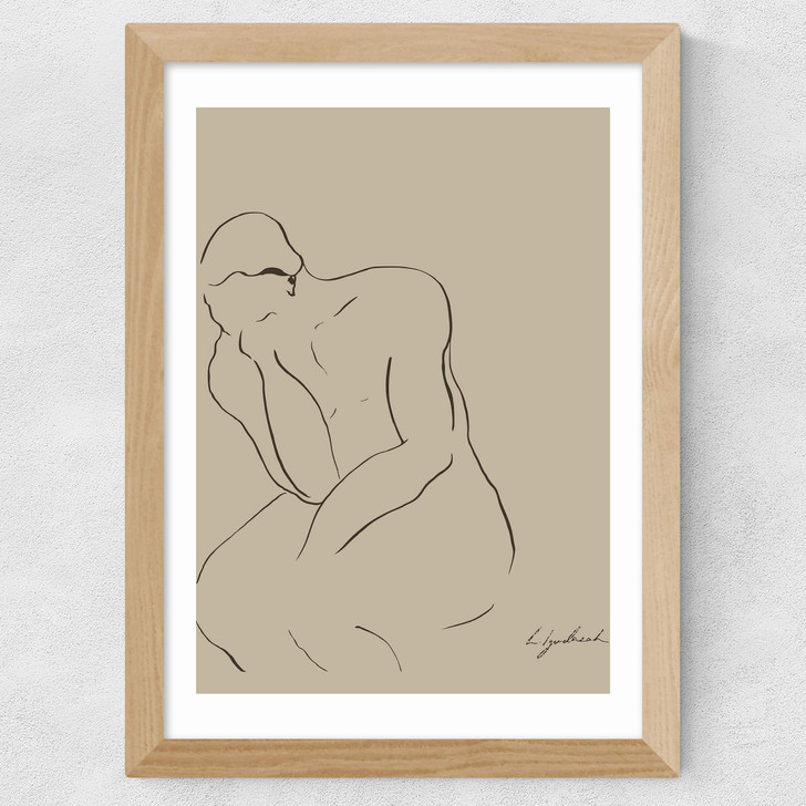 Thinking Man Wide Oak Frame Thinking Man Wide Oak Frame