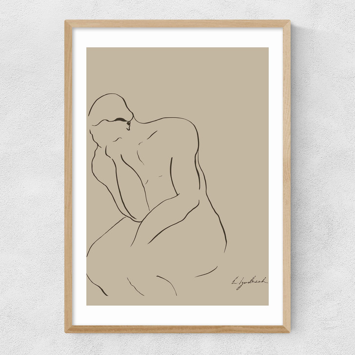 Thinking Man Narrow Oak Frame