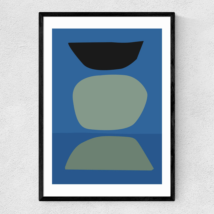 Blue Narrow Black Frame