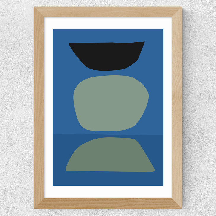 Blue Wide Oak Frame