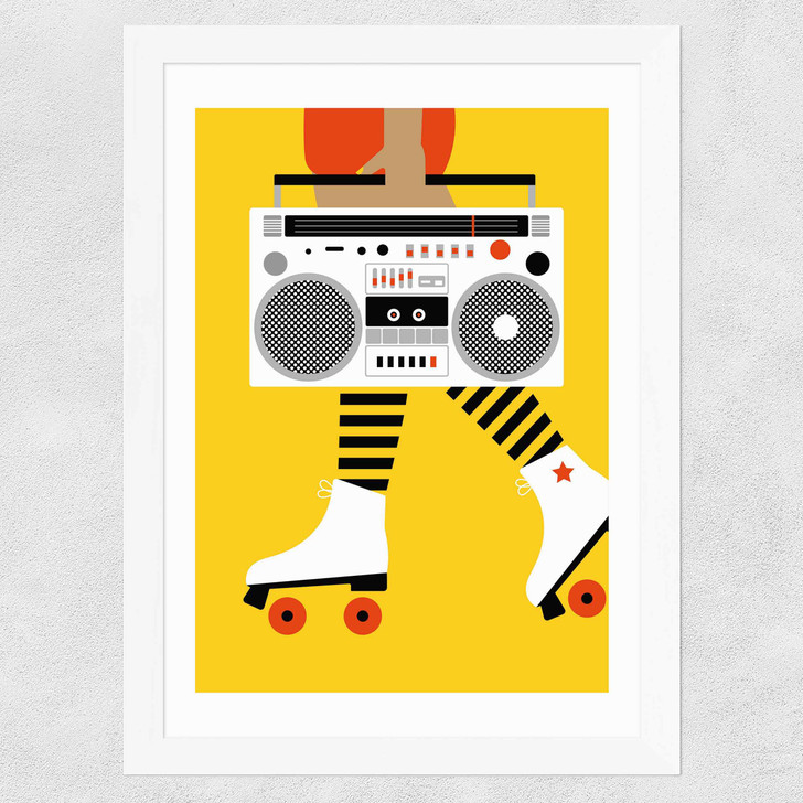 Roller Boots Wide White Frame