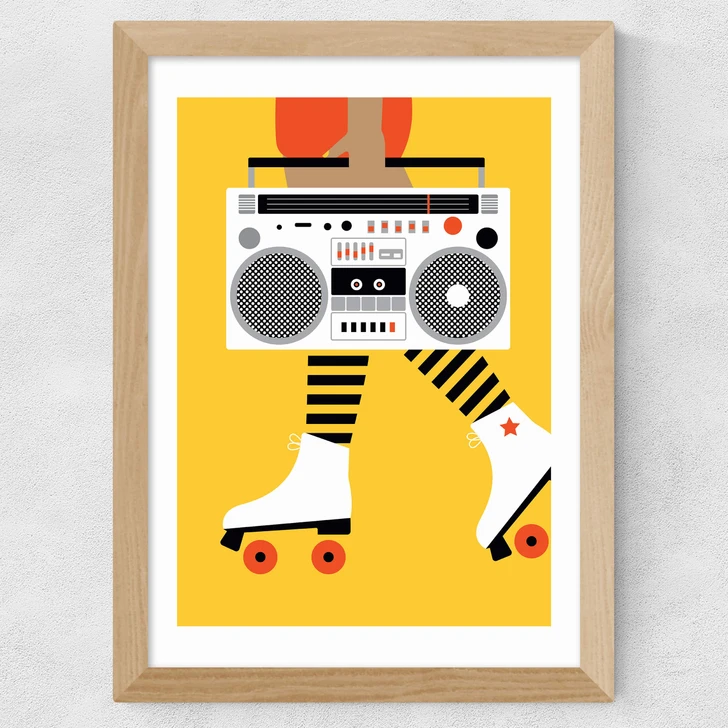 Roller Boots Wide Oak Frame