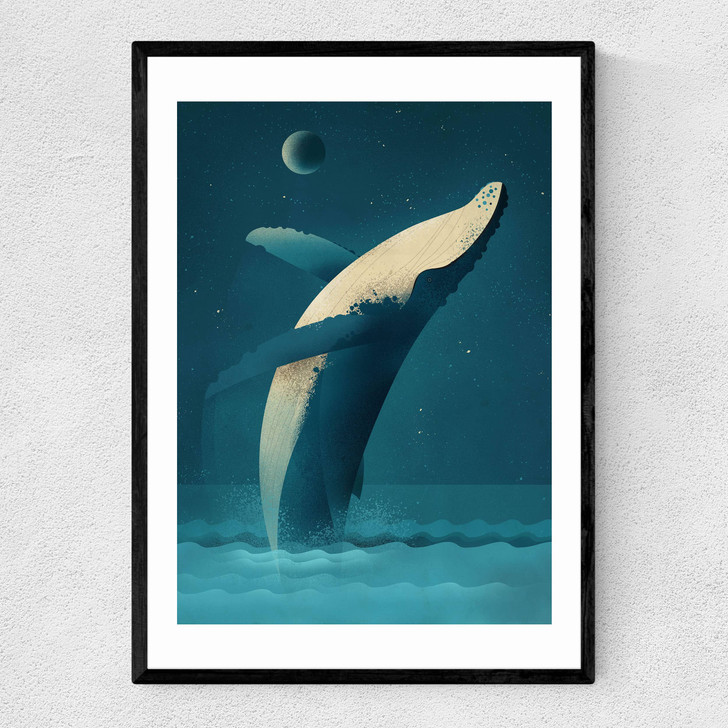 Humpback Whale Narrow Black Frame Humpback Whale Narrow Black Frame