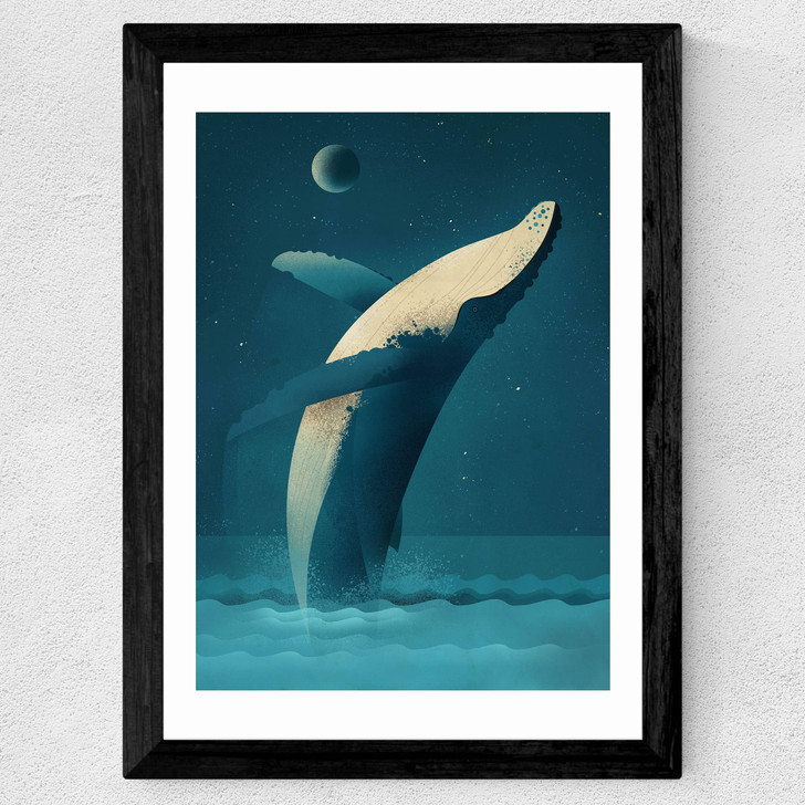 Humpback Whale Wide Black Frame Humpback Whale Wide Black Frame