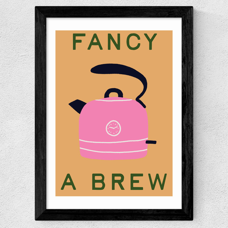 Fancy a Brew Wide Black Frame Fancy a Brew Wide Black Frame