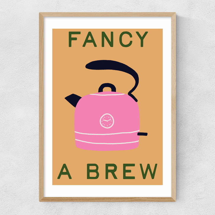 Fancy a Brew Narrow Oak Frame Fancy a Brew Narrow Oak Frame