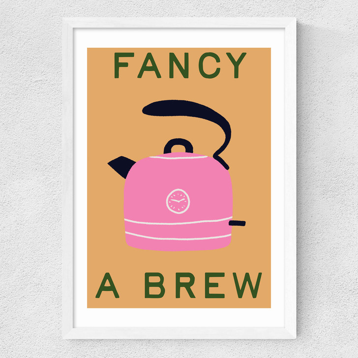 Fancy a Brew Medium White Frame Fancy a Brew Medium White Frame