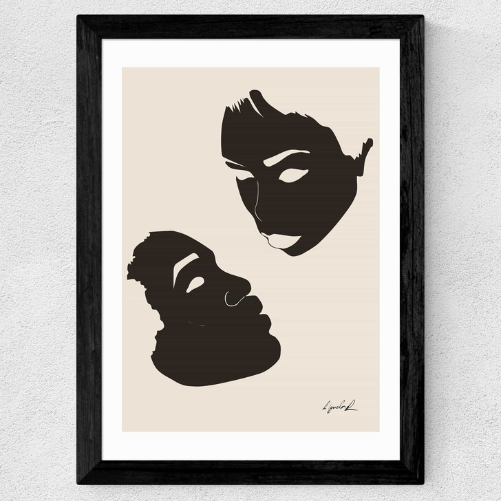 Gazing Wide Black Frame