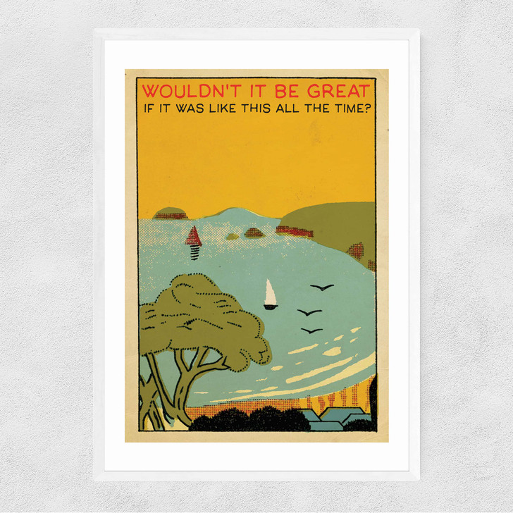 Coney Island by Indieprints Narrow White Frame Coney Island by Indieprints Narrow White Frame