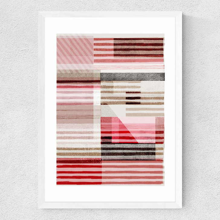 Lined by Francesca Iannaccone Medium White Frame