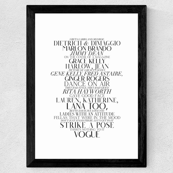 Vogue by Honeymoon Hotel Wide Black Frame