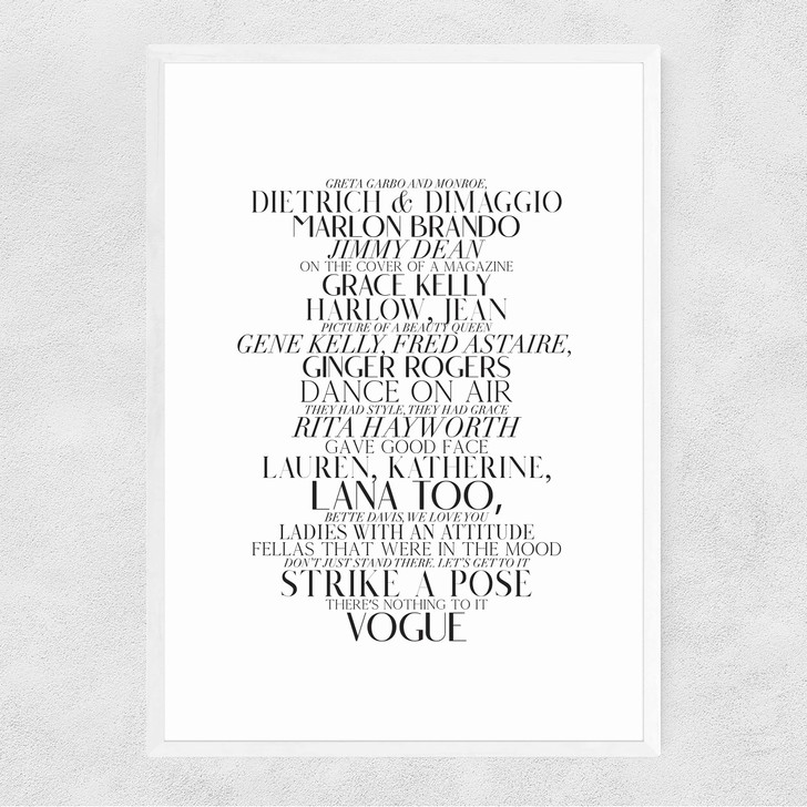 Vogue by Honeymoon Hotel Narrow White Frame