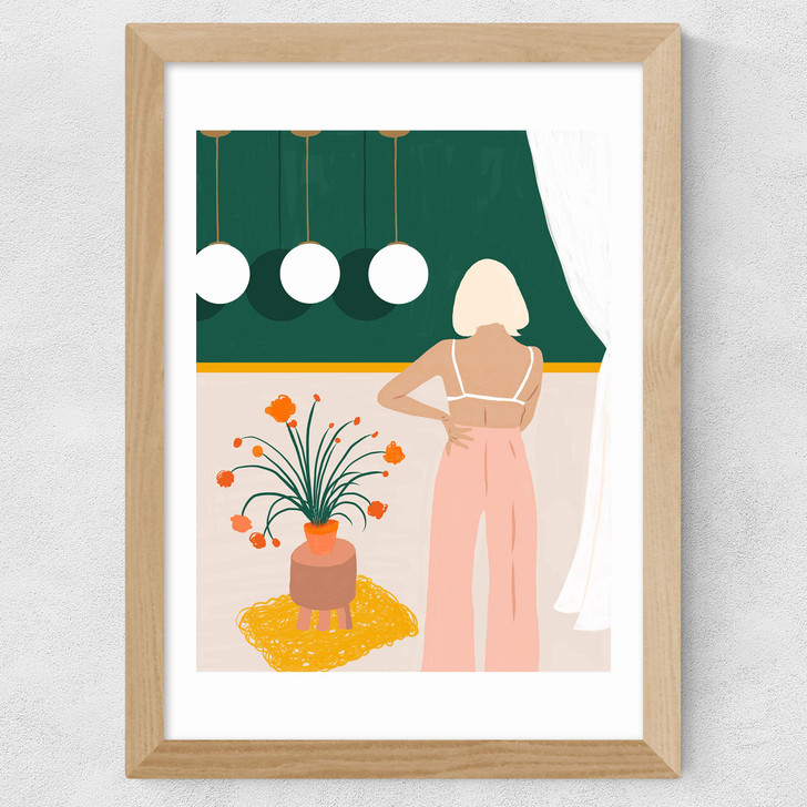 Texting Wide Oak Frame Texting Wide Oak Frame