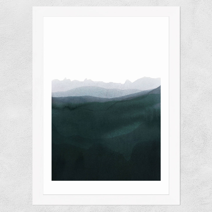 Mountain Horizon III Wide White Frame