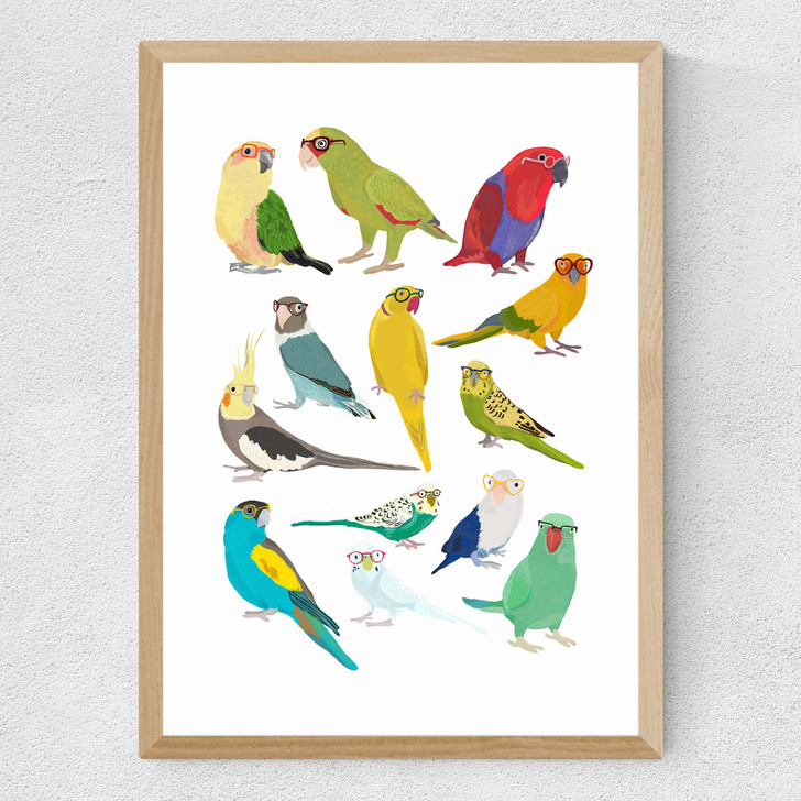 Parrots Medium Oak Frame
