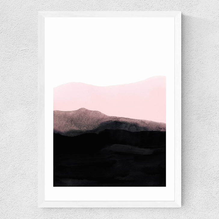 Mountain Horizon I Medium White Frame