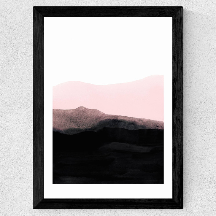Mountain Horizon I Wide Black Frame