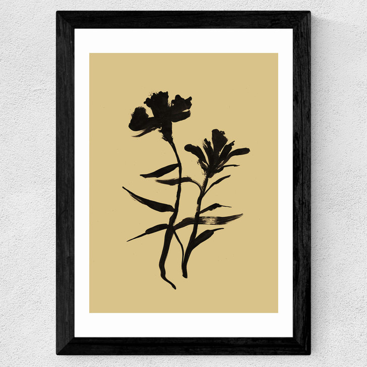 Mono Botanical 3 Wide Black Frame