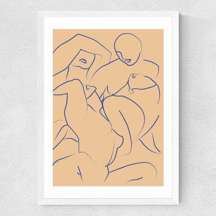 Pyjama party Medium White Frame