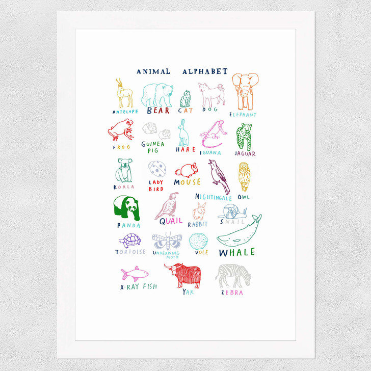 ABC by Hanna Melin Wide White Frame ABC by Hanna Melin Wide White Frame