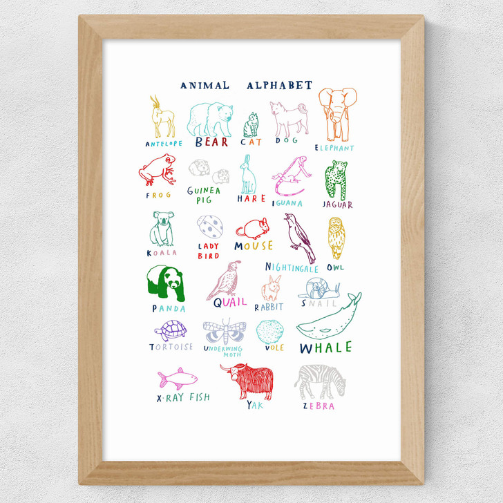 ABC by Hanna Melin Wide Oak Frame