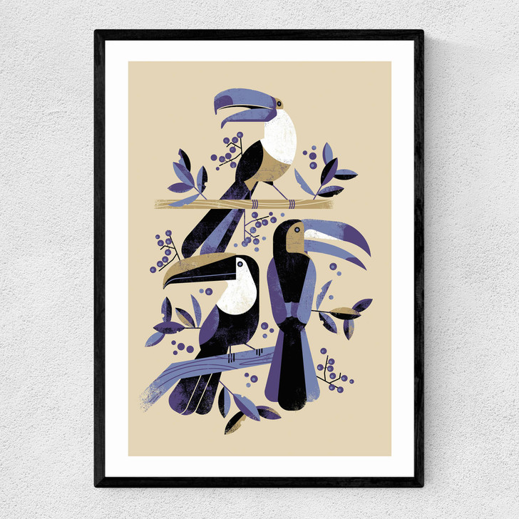 Toucans Narrow Black Frame Toucans Narrow Black Frame