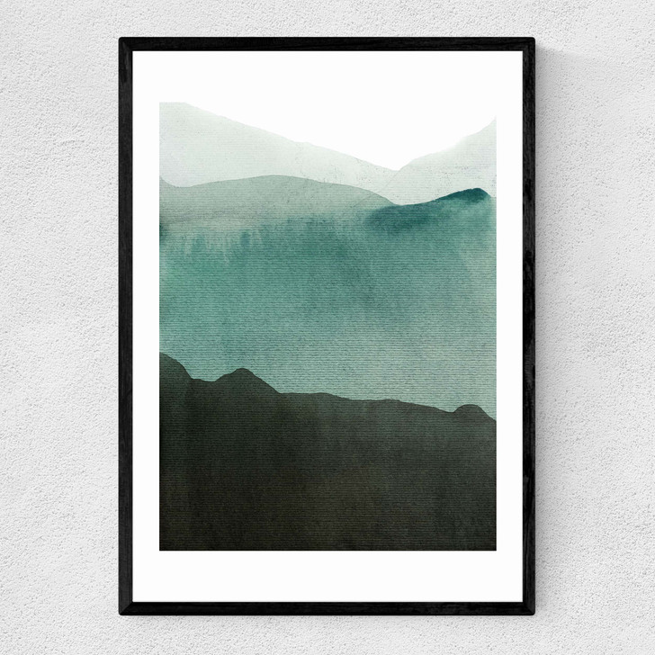 Valley's Deep and The Mountains So High Narrow Black Frame