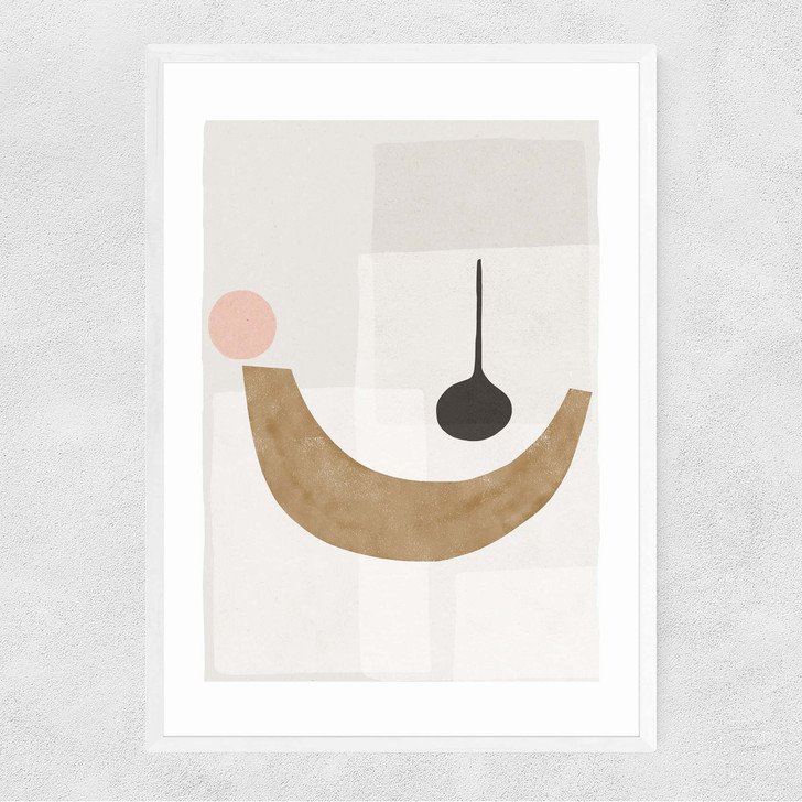 Balancing I Narrow White Frame Balancing I Narrow White Frame