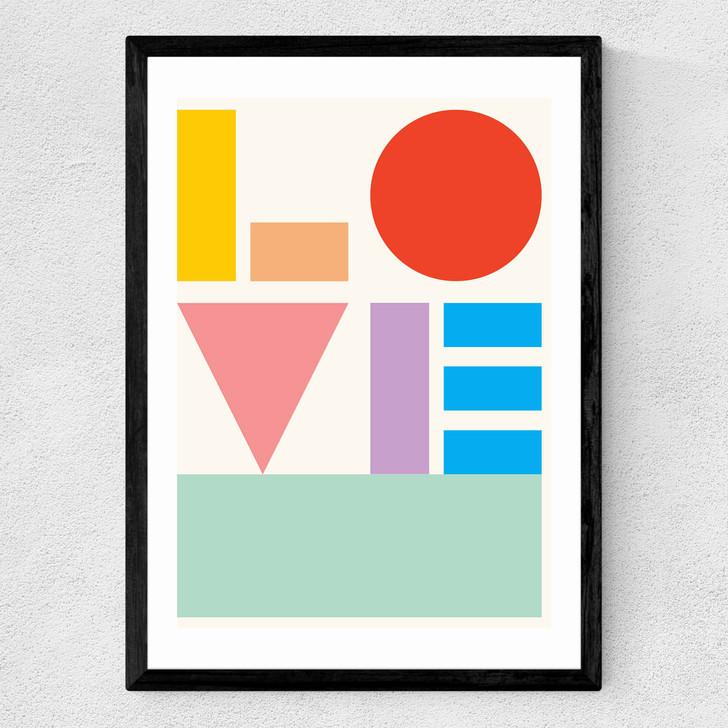 Love by Dicky Bird Medium Black Frame