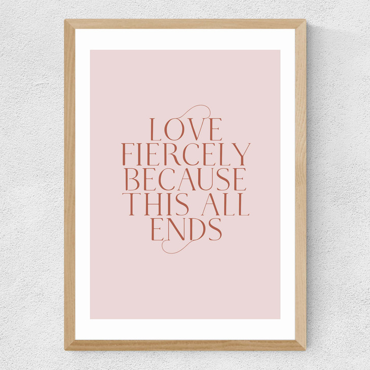 Love Forcefully Medium Oak Frame Love Forcefully Medium Oak Frame