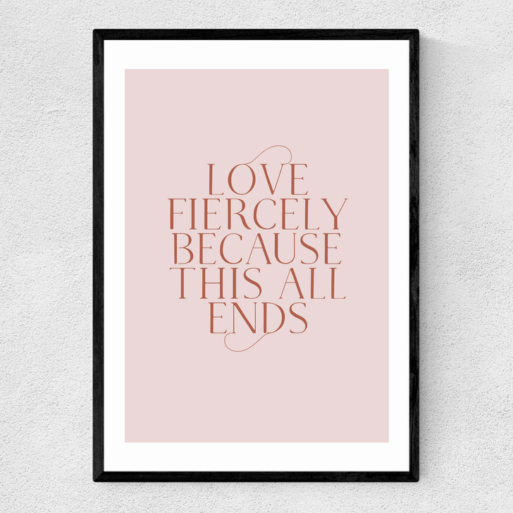 Love Forcefully Narrow Black Frame