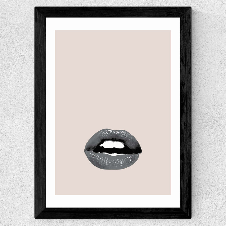 Lips Nude Wide Black Frame Lips Nude Wide Black Frame