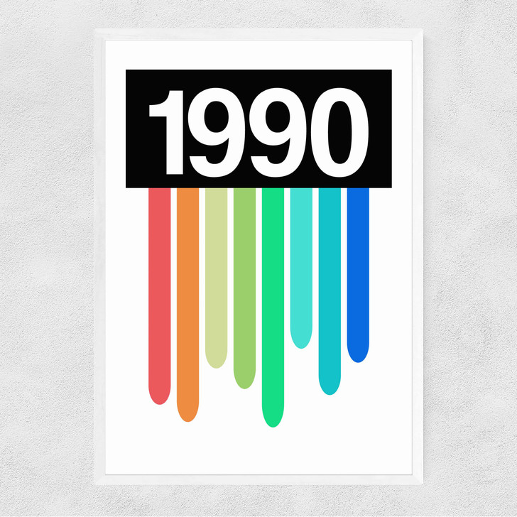 Rainbow Light 1990 Narrow White Frame