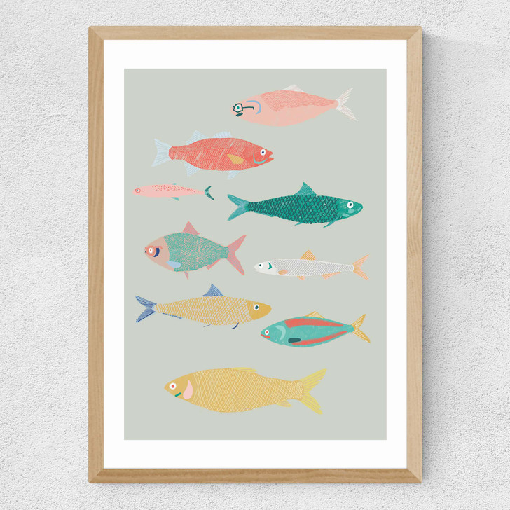 Fish Medium Oak Frame
