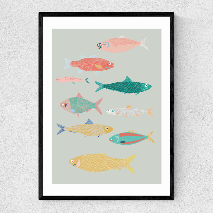 Fish Narrow Black Frame