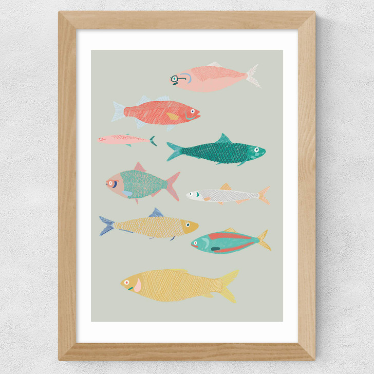 Fish Wide Oak Frame