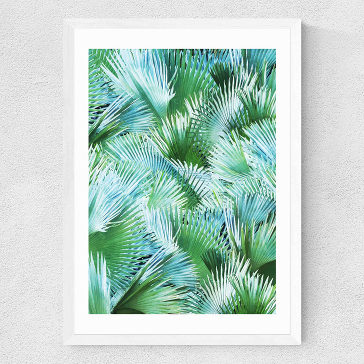 Palm Dreamer Medium White Frame